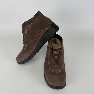 Rieker TFX Brown Suede Fur Lined ANKLE Winter Boots Women's EUR 37 US 6.5